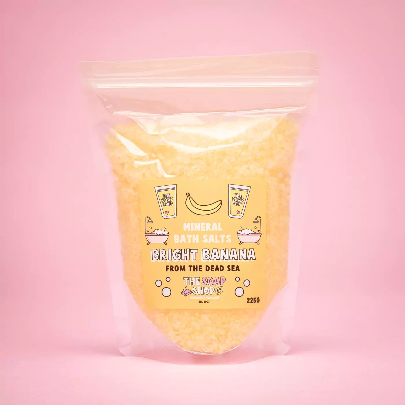 Bright banana bath salts