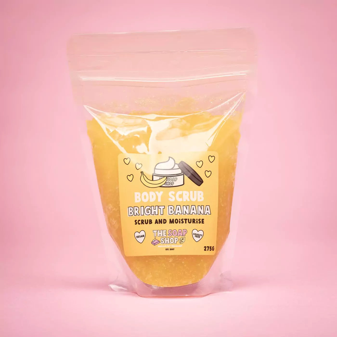 Bright banana body scrub