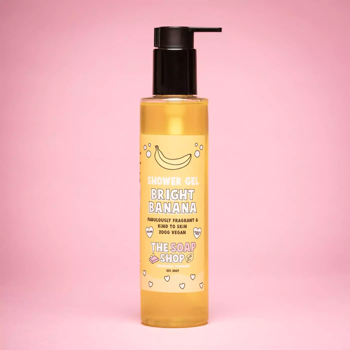 Bright banana shower gel